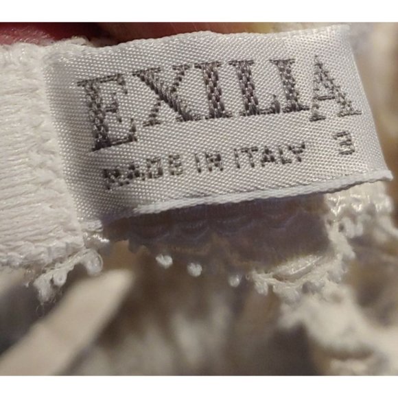 Exilia Ivory Lightly Padded Lace Made in Italy 36A - Picture 15 of 16